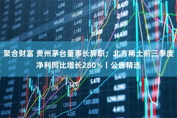 聚合财富 贵州茅台董事长辞职；北方稀土前三季度净利同比增长280%丨公告精选